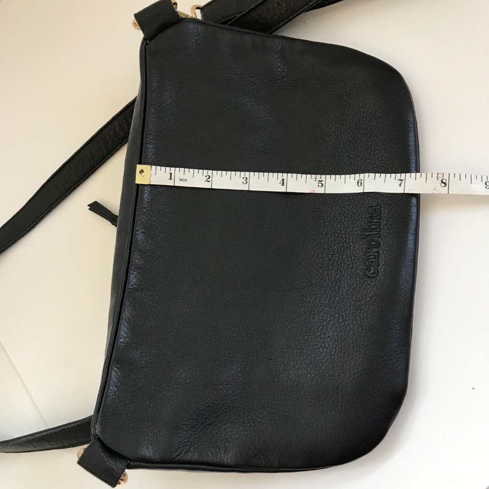 CAROLINA Ramona Leather Crossbody Bag Black - Picture 13 of 16
